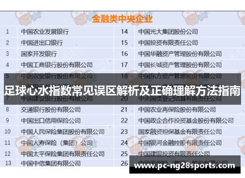 足球心水指数常见误区解析及正确理解方法指南 足球心水指数常见误区解析及正确理解方法指南